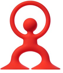 Moluk bijtspeeltje Noogi rood - siliconen baby speelgoed
