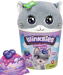 Winksies knuffelkat grijs interactief pluche kattenspeelgoed met geluid