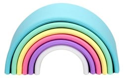 Dëna Pastel: REGENBOOG 6x, in silicone, in doos, 0m+
