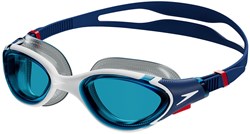 Speedo zwembril Biofuse 2.0 blauw-wit voor volwassenen - comfort