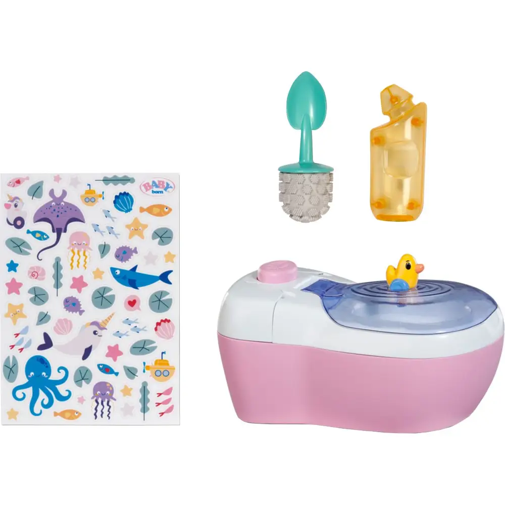 Toilette pour poupée Baby Born rose avec effets sonores et accessoires