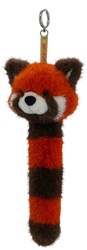 One Love bedeltje rode panda Rusty oranje en bruin - sieraden accessoire