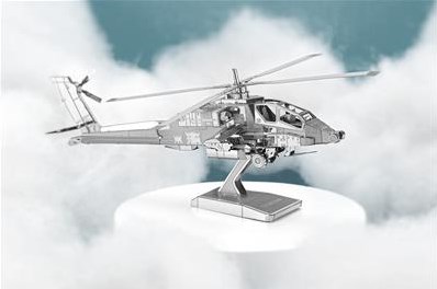 Eureka maquette - hélicoptère AH-64 Apache métal coffret 3D-3