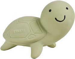 Tikiri jouet de dentition et de bain tortue avec hochet - caoutchouc naturel