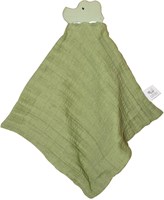 Tikiri doudou crocodile avec anneau de dentition caoutchouc naturel 25x23cm vert