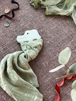 Tikiri doudou crocodile avec anneau de dentition caoutchouc naturel 25x23cm vert-3