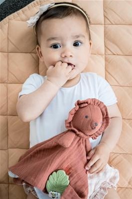 Tikiri knuffeldoekje leeuw baby speelgoed biologisch katoen-3
