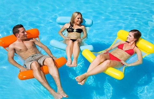 HOT Sports + Toys water hangmat opblaasbaar zwembad 80x110 cm multicolor