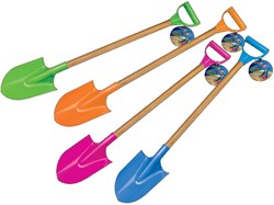 HOT Sports + Toys schep kunststof 69 cm met houten steel speelgoed