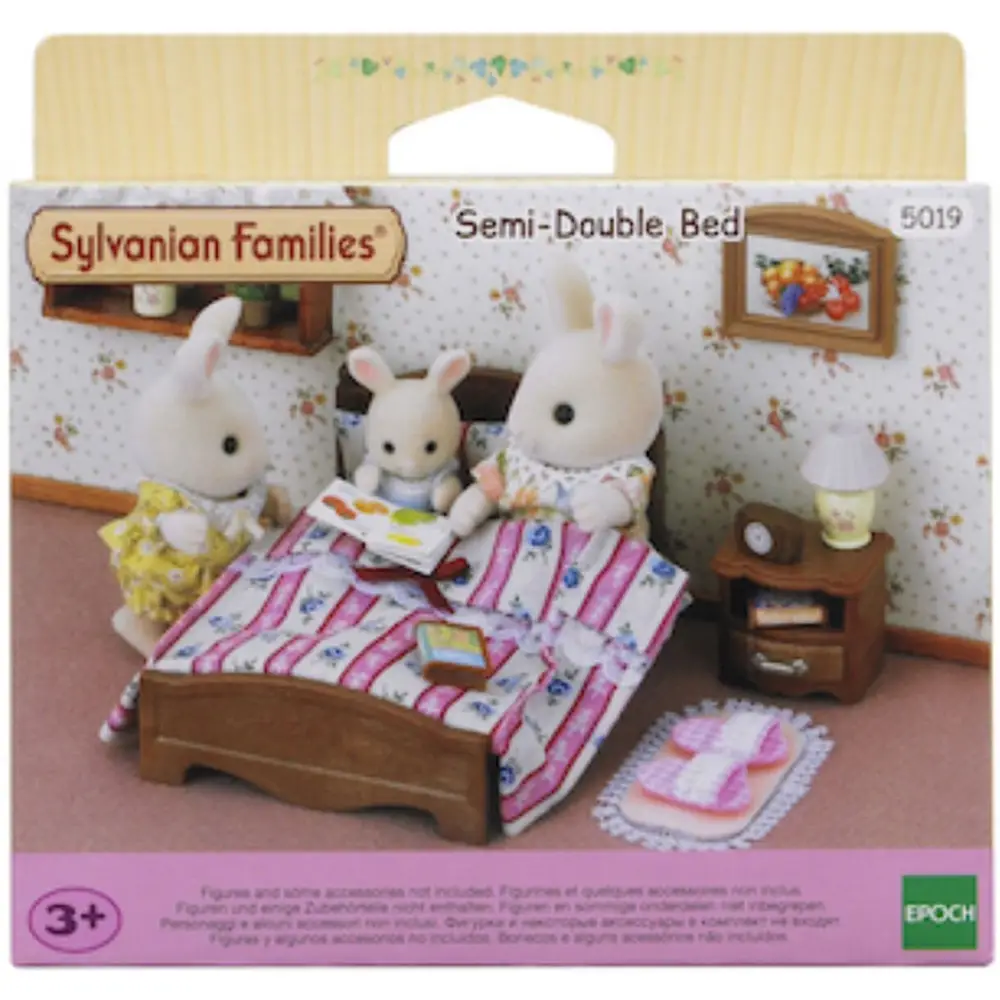 Sylvanian Families lit double mobilier de maison de poupée ensemble de lit 5019