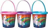 HOT Sports + Toys seau de plage licorne rose 19 cm plastique