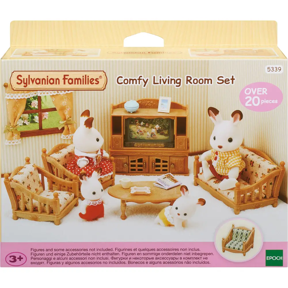 Sylvanian Families ensemble salon meuble maison de poupée 5339 avec accessoires