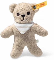 Steiff pluche GOTS Noah Teddy bear with rustling foil and rattle, beige - 12 cm