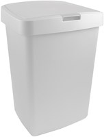 Sunware poubelle Delta 50L blanc - grande poubelle avec couvercle à clapet-2