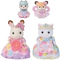 Sylvanian Families set princesses fleuries - poupées douces en velours-3