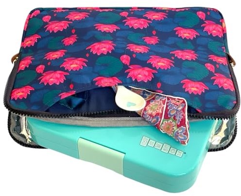 Yumbox housse isotherme pour déjeuner avec poignées - motif fleurs de lotus-3