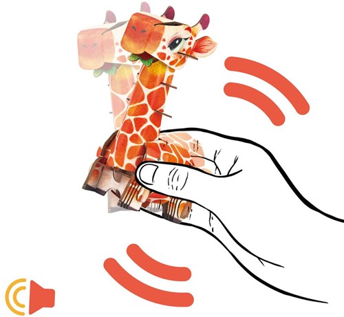 Mieredu 3D puzzel speelgoed giraf - educatief karton bouwpakket-3