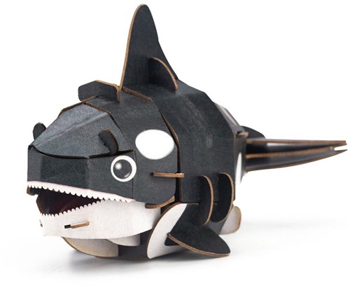 Mieredu puzzle 3D orque - jouet éducatif baleine en carton