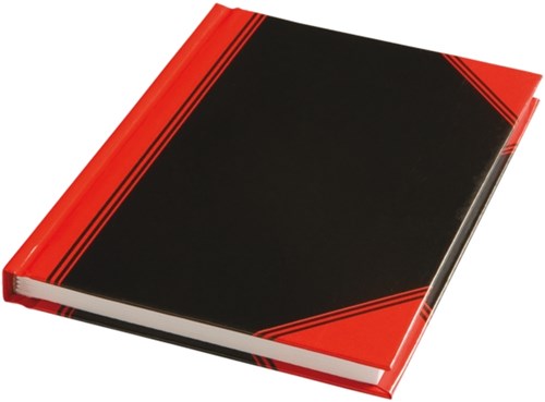Quantore carnet A6 noir-rouge ligné 96 feuilles papier