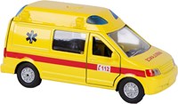 Kids GLOBE ambulance speelgoedauto die cast met licht en geluid 13cm-2