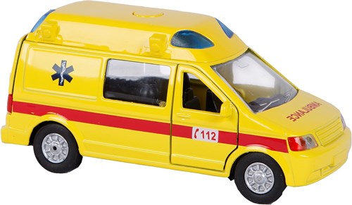 Kids GLOBE ambulance speelgoedauto die cast met licht en geluid 13cm-2