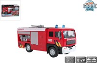 Kids GLOBE brandweerauto speelgoed die-cast met licht en geluid 13cm