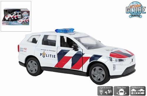 Kids GLOBE politieauto Volvo EX90 speelgoedauto 13,5cm kunststof