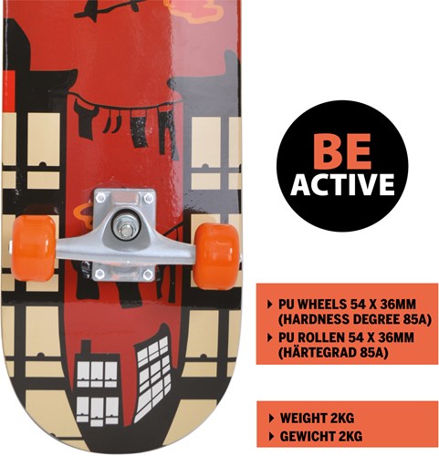Schildkröt skateboard 31 inch Kicker rood - beginners skateboard funwheels-3