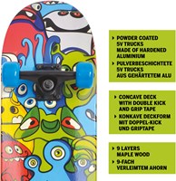 Schildkröt skateboard Slider 31 inch monsters - skateboard voor kinderen en volwassenen-2