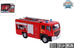 Kids GLOBE brandweer speelgoedauto die cast licht geluid 13cm