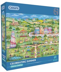 Gibsons puzzel zomerfeest 1000 stukjes kleurrijk karton