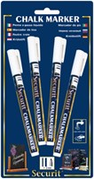 Quantore marqueur craie blanc rond 1-2mm lot de 4 tableau verre