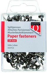 Quantore attaches parisiennes argentées 19mm - 100 pièces loisirs créatifs