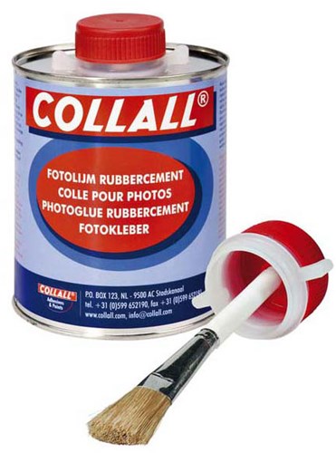 Quantore colle caoutchouc 1000ml avec pinceau pour loisirs créatifs papier