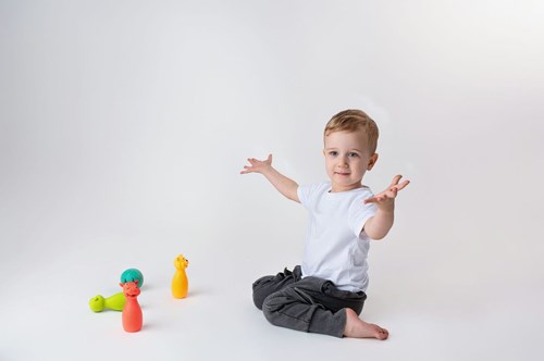 Mom's Care SENSORY TOYS Soft bowling, pastel 5