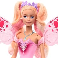Mattel Barbie poupée fée à changement de couleur avec baguette magique et ailes-3