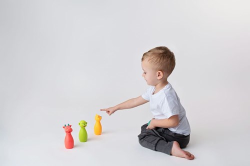 Mom's Care SENSORY TOYS Soft bowling, pastel 6