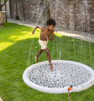 Swim Essentials waterspeelmat beige luipaardprint 150 cm tuinplezier-2
