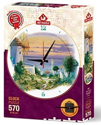 Art Puzzle Puzzle-Uhr - Abends in der Ägäis - 570 Teile
