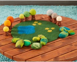 Cosy arbres de saison en feutre set 9 pièces - arbres de jeu pour jeu imaginatif