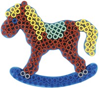 Hama Maxi perles à repasser cheval à bascule - plaque transparente jouet-2