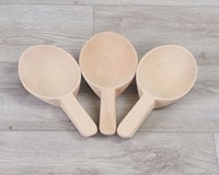 Cosy cuillères en bois manche court lot de 3 pour enfants