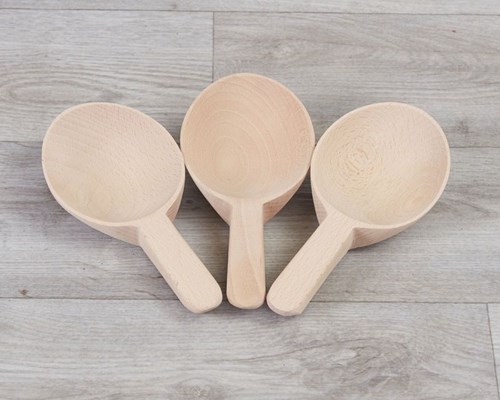 Cosy cuillères en bois manche court lot de 3 pour enfants