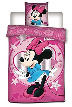 Disney housse de couette Minnie Mouse - lit simple rose 140x200cm polyester