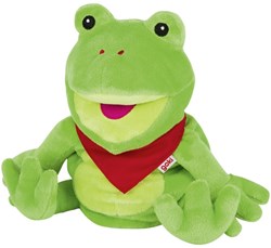 Goki handpop kikker pluche pop groen - handpop kind