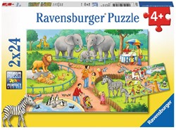 Ravensburger puzzle Un jour au zoo 2x24p