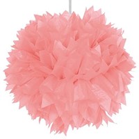 Folat - Pompom Roze decoratie 30 cm papier feestversiering