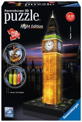 Ravensburger 3D puzzel gebouw Big Ben Night Edition - 216 stukjes
