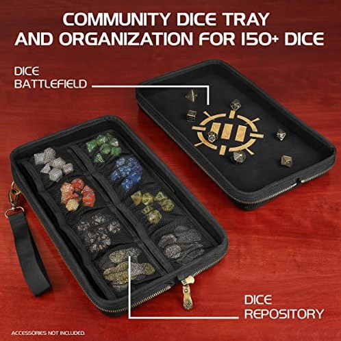 Enhance Gaming organiseur de dés XL - Plateau à dés RPG multicolore-2