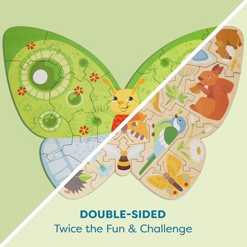 Haba puzzel dieren 2-in-1 Vlinder karton kleurrijk voor kinderen-2